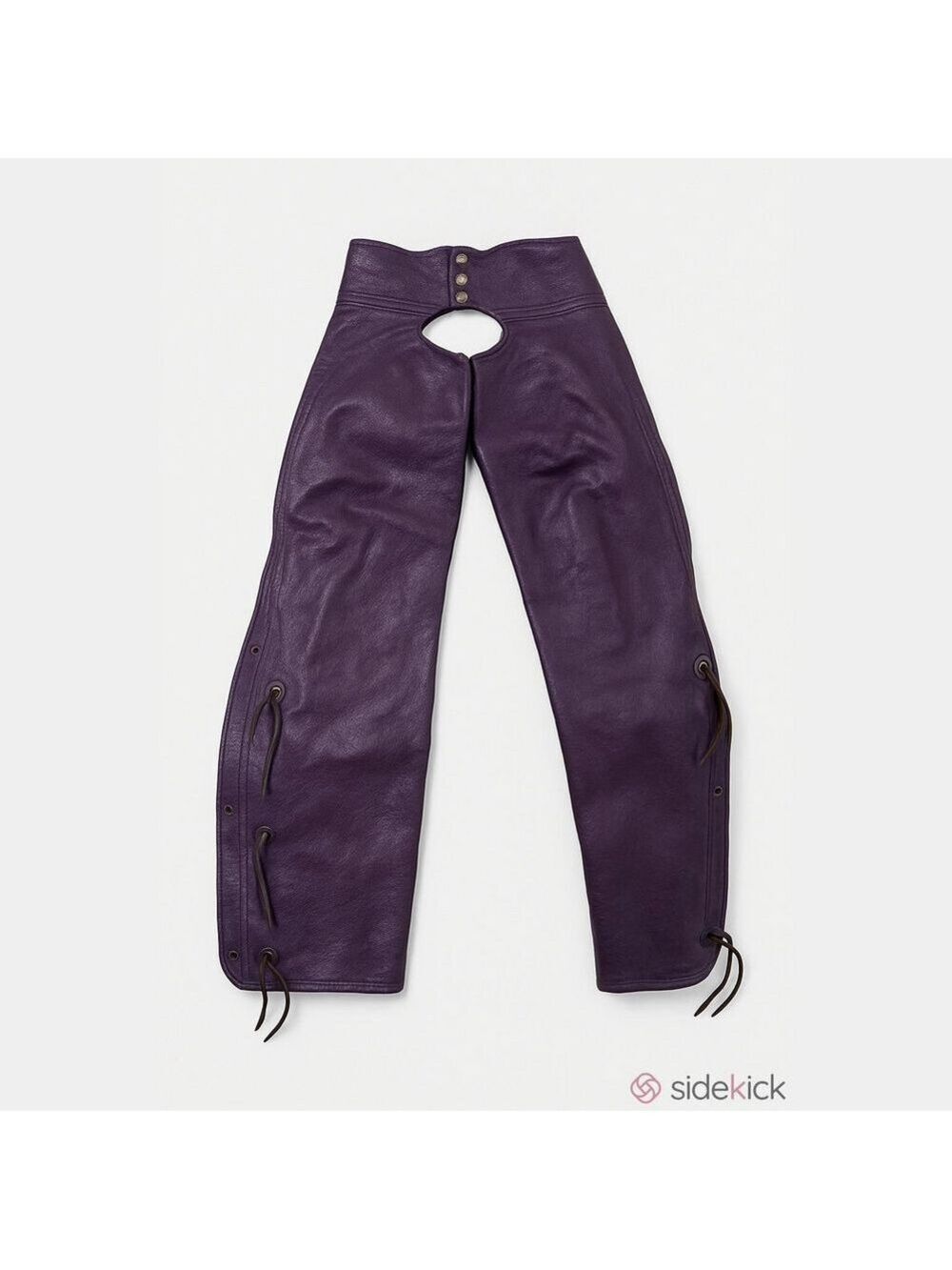 Chocolate Brown Leather Concho Riding Chaps